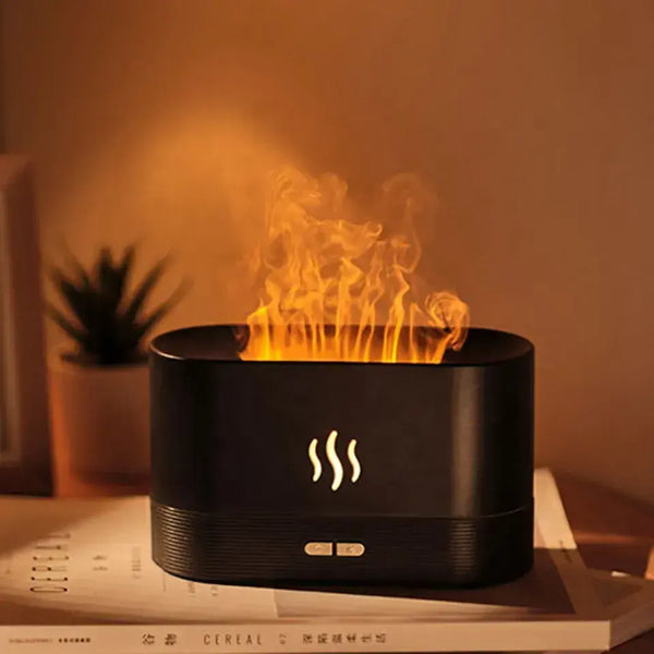 Flame Aroma Diffuser — USB Ultrasonic with LED Flame Effect